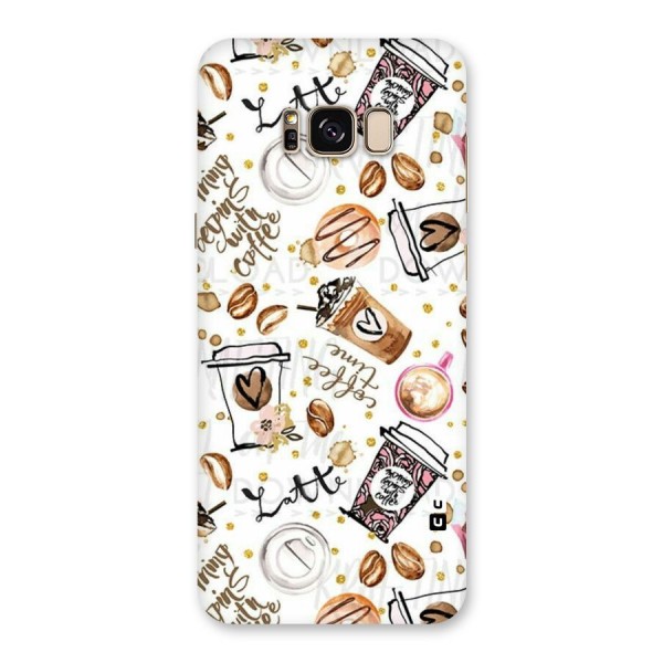 Cute Coffee Pattern Back Case for Galaxy S8 Plus