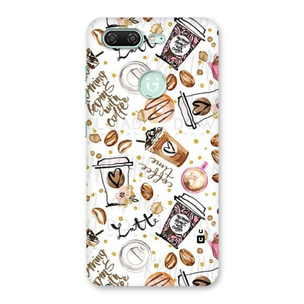 Cute Coffee Pattern Back Case for Gionee S10
