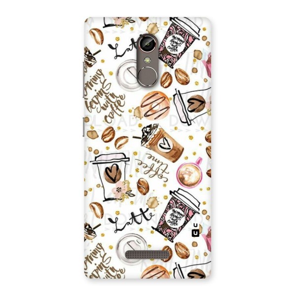 Cute Coffee Pattern Back Case for Gionee S6s