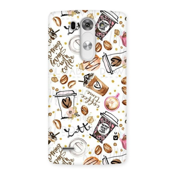 Cute Coffee Pattern Back Case for LG G3 Beat