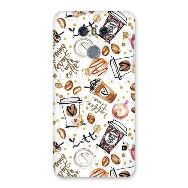 Cute Coffee Pattern Back Case for LG G6