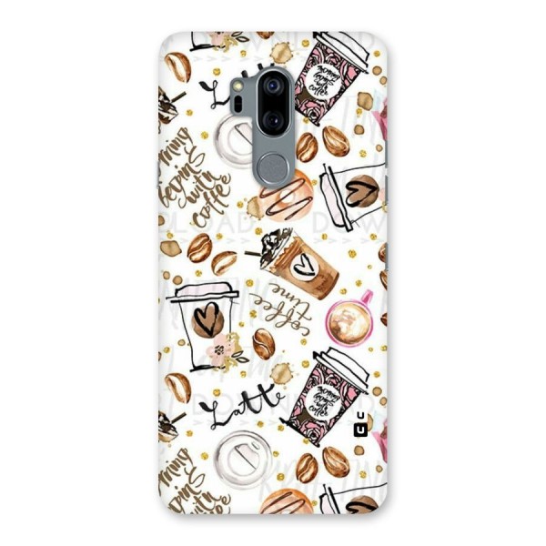 Cute Coffee Pattern Back Case for LG G7