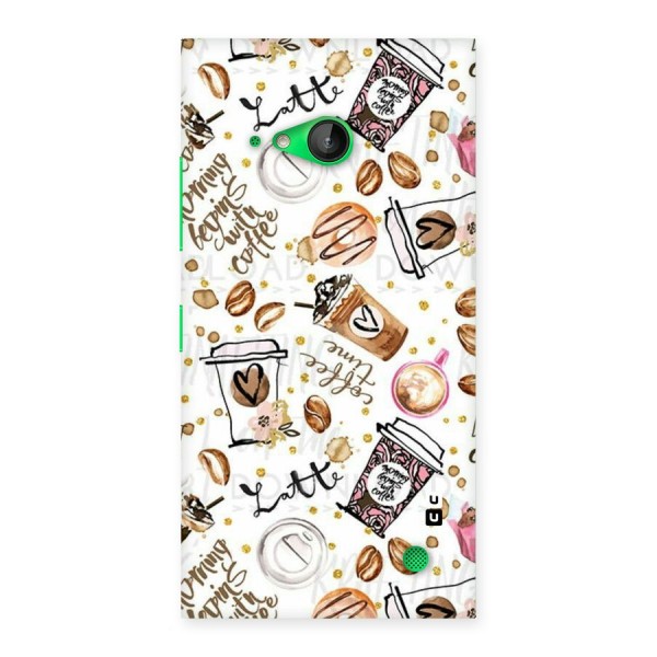 Cute Coffee Pattern Back Case for Lumia 730