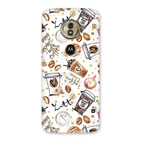 Cute Coffee Pattern Back Case for Moto G6 Play