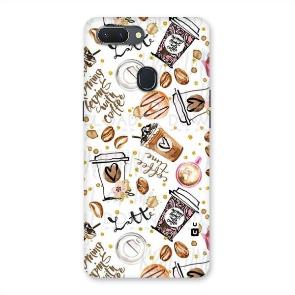Cute Coffee Pattern Back Case for Oppo Realme 2