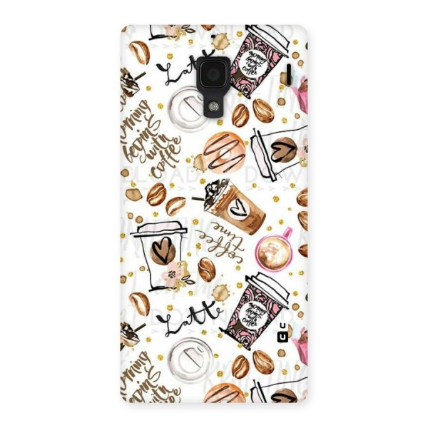 Cute Coffee Pattern Back Case for Redmi 1S