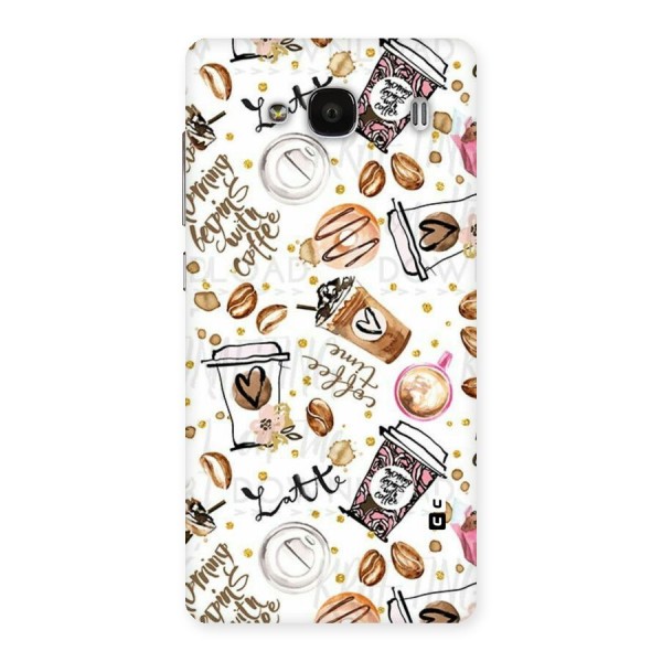 Cute Coffee Pattern Back Case for Redmi 2s