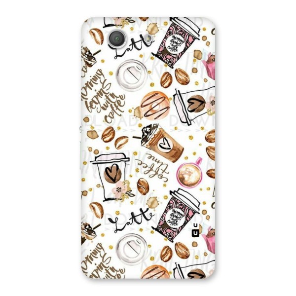 Cute Coffee Pattern Back Case for Xperia Z3 Compact