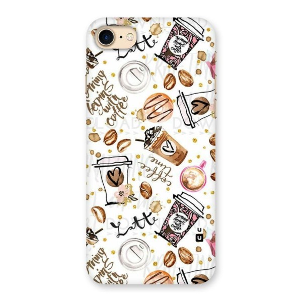 Cute Coffee Pattern Back Case for iPhone 7