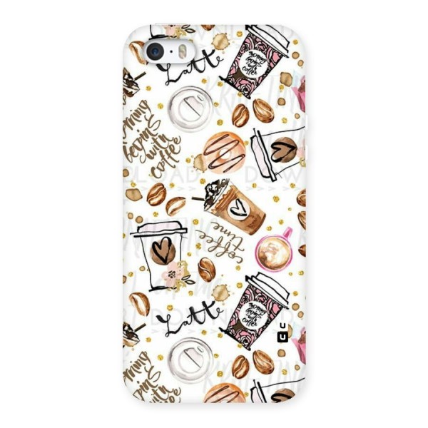 Cute Coffee Pattern Back Case for iPhone SE