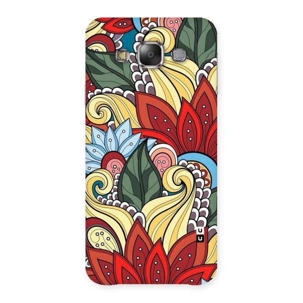 Cute Doodle Back Case for Galaxy E7