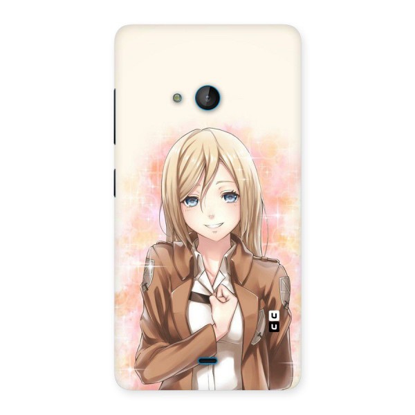 Cute Girl Art Back Case for Lumia 540