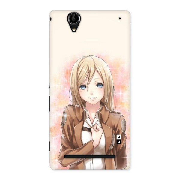 Cute Girl Art Back Case for Sony Xperia T2