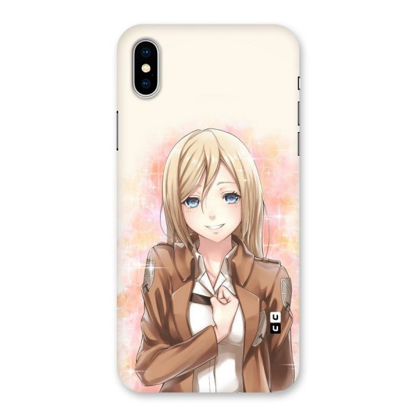 Cute Girl Art Back Case for iPhone X