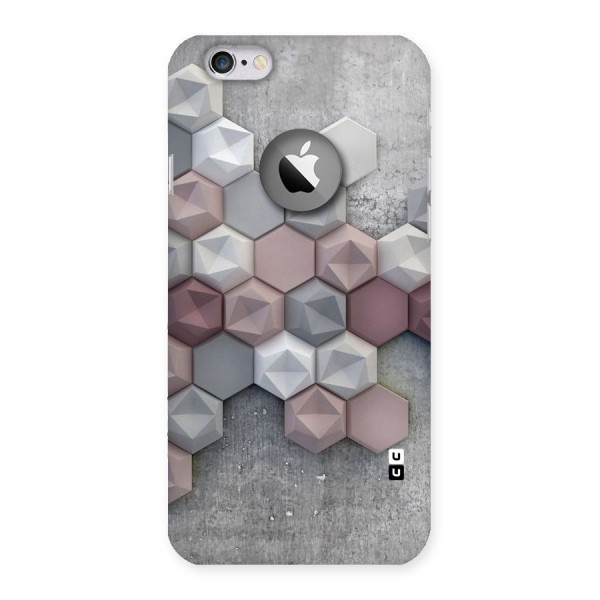 Cute Hexagonal Pattern Back Case for iPhone 6 Logo Cut