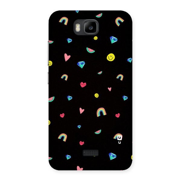 Cute Multicolor Shapes Back Case for Honor Bee