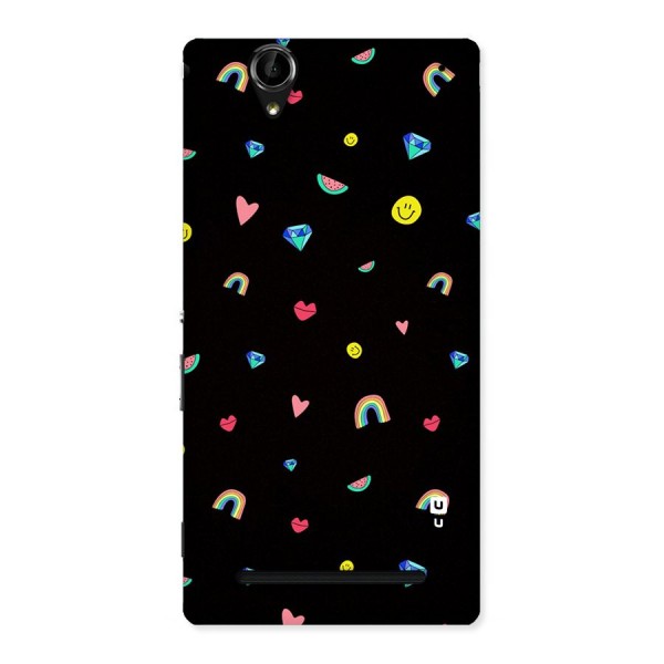 Cute Multicolor Shapes Back Case for Sony Xperia T2