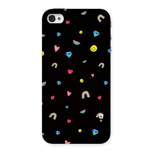 Cute Multicolor Shapes Back Case for iPhone 4 4s