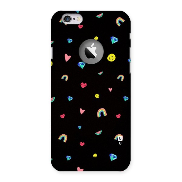 Cute Multicolor Shapes Back Case for iPhone 6 Logo Cut