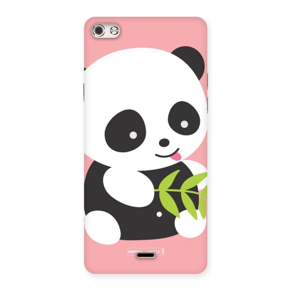Cute Panda Pink Back Case for Micromax Canvas Silver 5