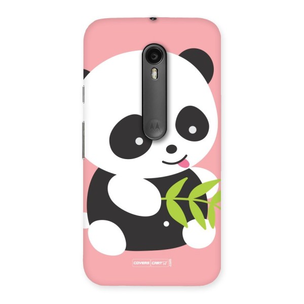 Cute Panda Pink Back Case for Moto G Turbo