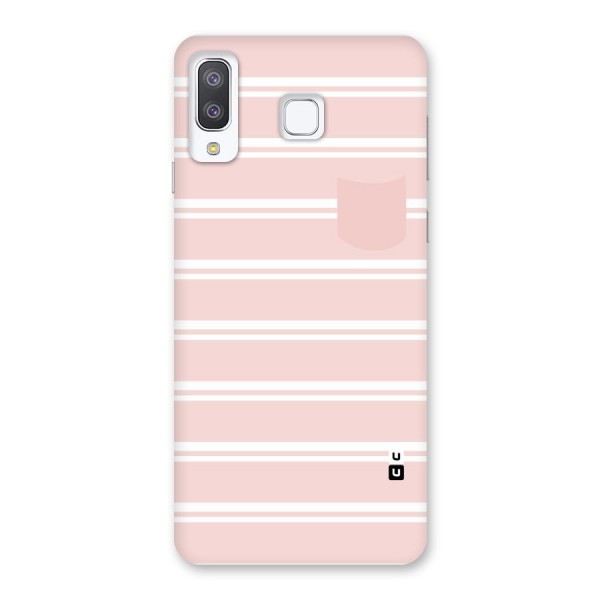 Cute Pocket Striped Back Case for Galaxy A8 Star