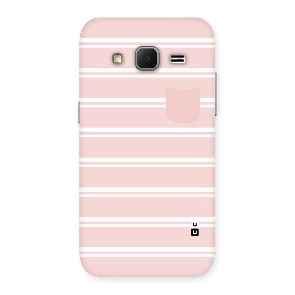 Cute Pocket Striped Back Case for Galaxy Core Prime