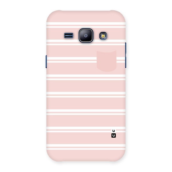 Cute Pocket Striped Back Case for Galaxy J1