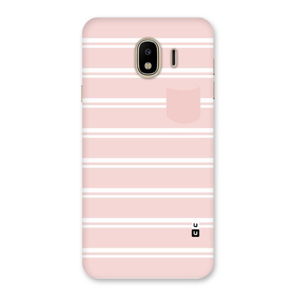 Cute Pocket Striped Back Case for Galaxy J4