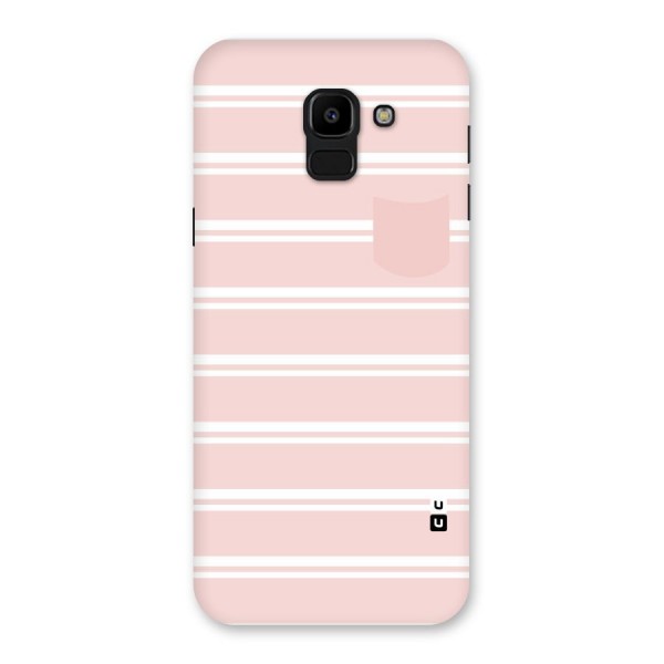 Cute Pocket Striped Back Case for Galaxy J6