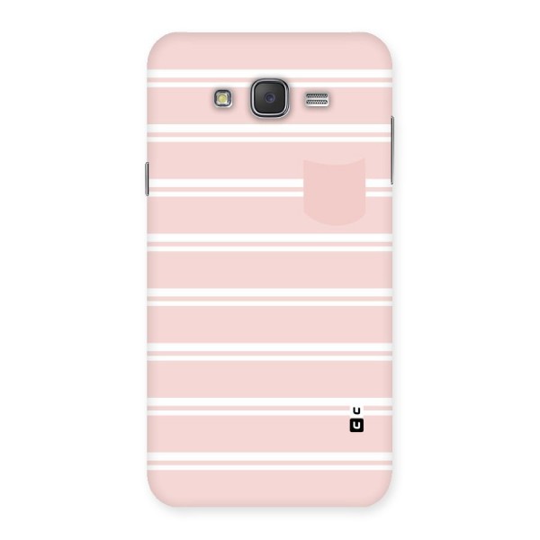 Cute Pocket Striped Back Case for Galaxy J7