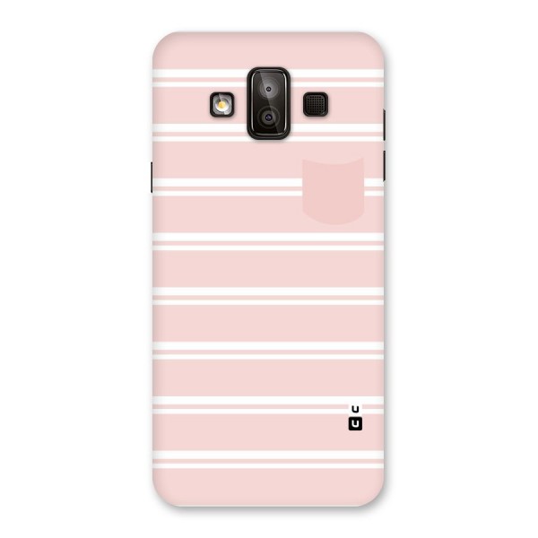 Cute Pocket Striped Back Case for Galaxy J7 Duo