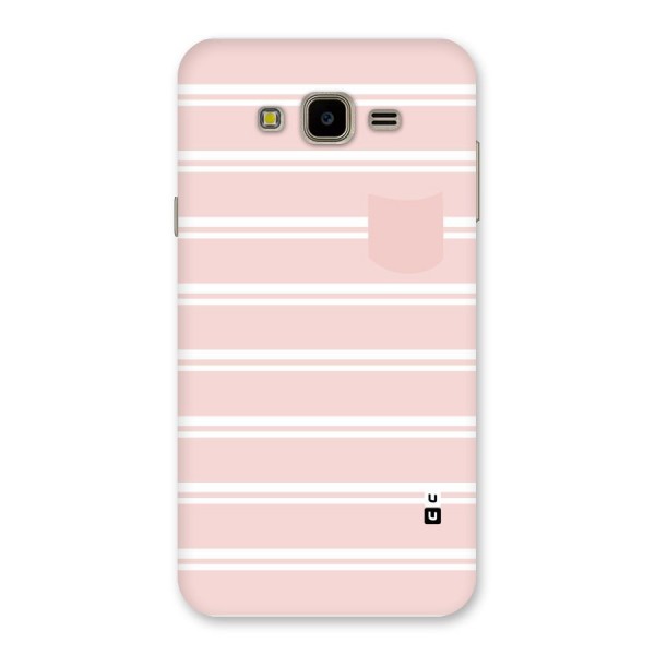 Cute Pocket Striped Back Case for Galaxy J7 Nxt