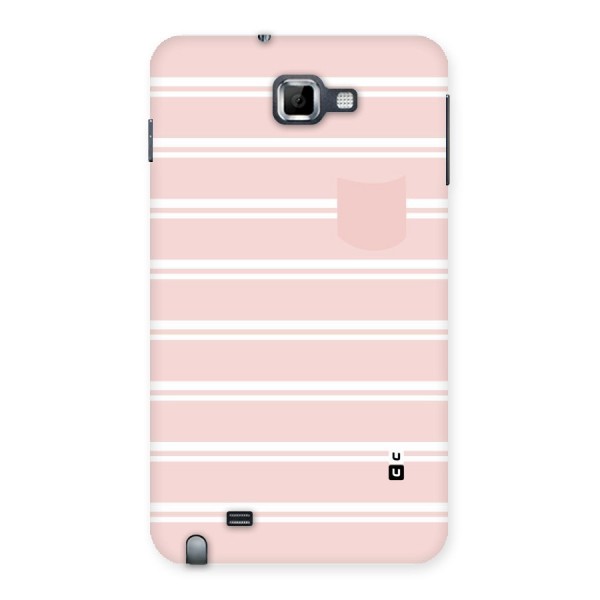 Cute Pocket Striped Back Case for Galaxy Note