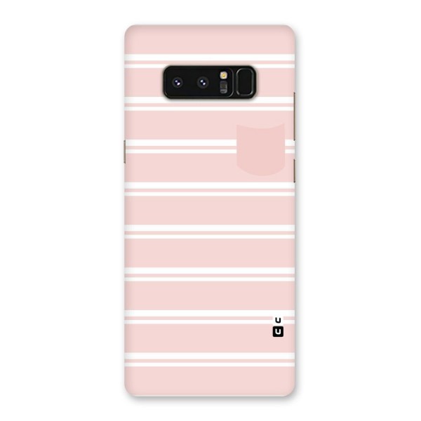 Cute Pocket Striped Back Case for Galaxy Note 8