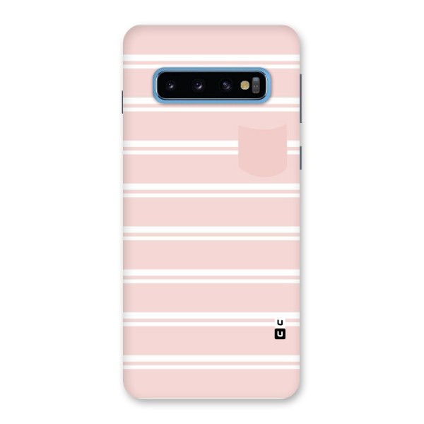 Cute Pocket Striped Back Case for Galaxy S10