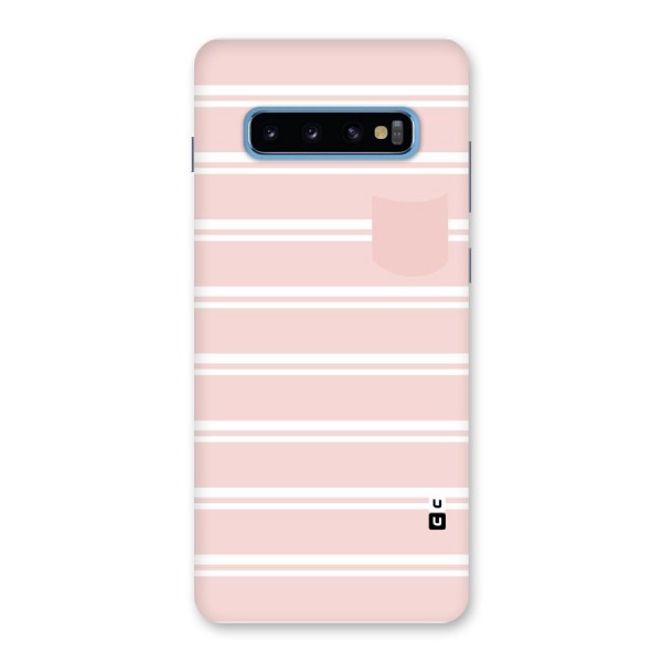 Cute Pocket Striped Back Case for Galaxy S10 Plus