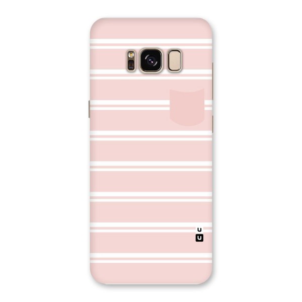Cute Pocket Striped Back Case for Galaxy S8