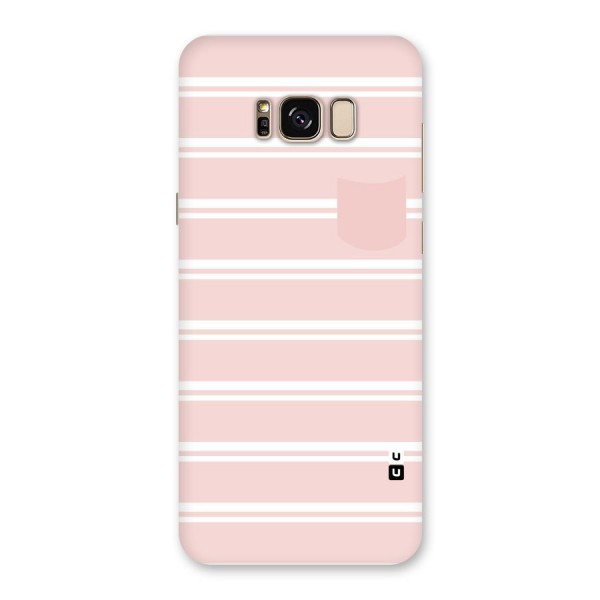 Cute Pocket Striped Back Case for Galaxy S8 Plus