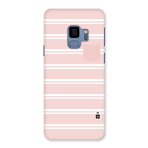 Cute Pocket Striped Back Case for Galaxy S9
