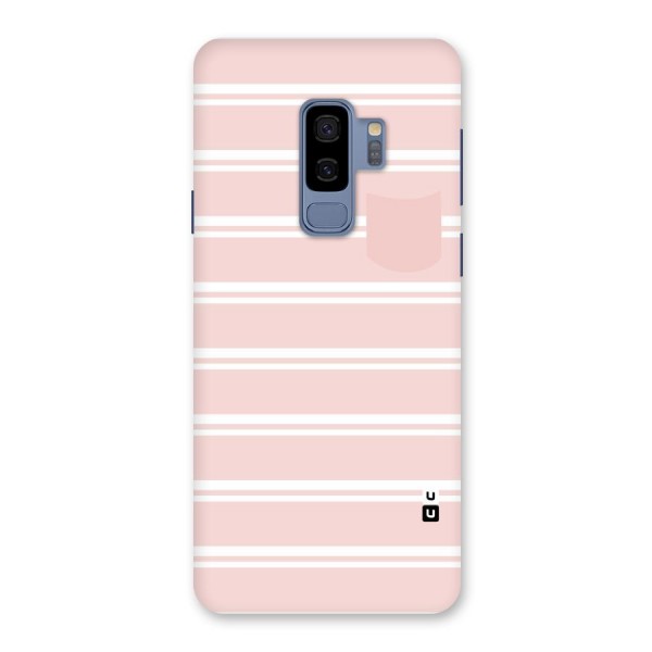 Cute Pocket Striped Back Case for Galaxy S9 Plus