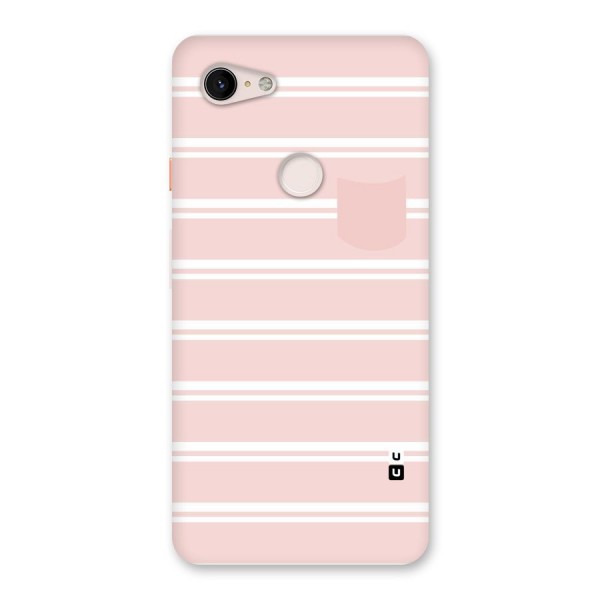 Cute Pocket Striped Back Case for Google Pixel 3 XL