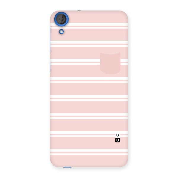 Cute Pocket Striped Back Case for HTC Desire 820s