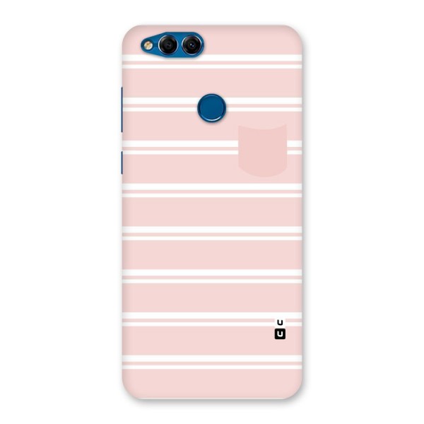 Cute Pocket Striped Back Case for Honor 7X
