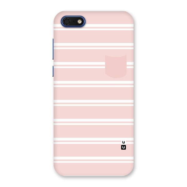Cute Pocket Striped Back Case for Honor 7s