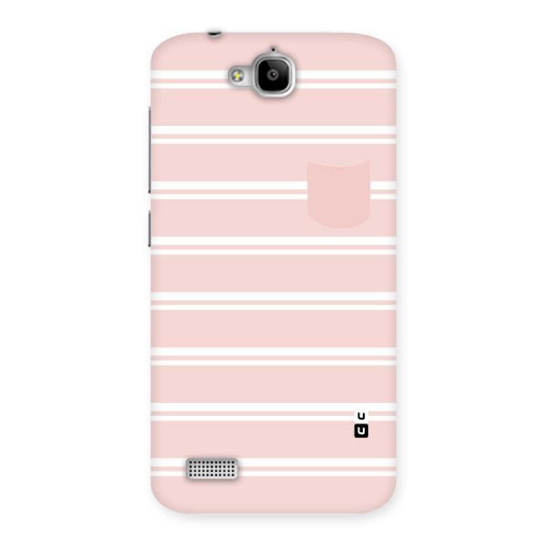 Cute Pocket Striped Back Case for Honor Holly