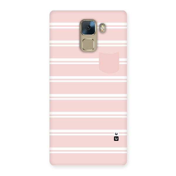 Cute Pocket Striped Back Case for Huawei Honor 7