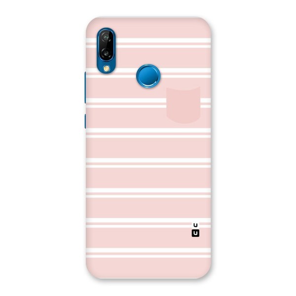 Cute Pocket Striped Back Case for Huawei P20 Lite