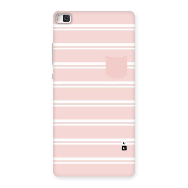 Cute Pocket Striped Back Case for Huawei P8