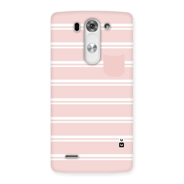 Cute Pocket Striped Back Case for LG G3 Beat